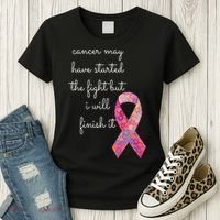 Cancer May Have Started The Fight But I Will Finish It Gift Women's T-Shirt thumb 3
