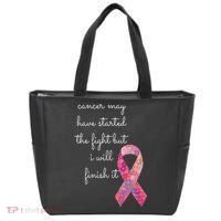 Cancer May Have Started The Fight But I Will Finish It Gift Tote Bag thumb 0