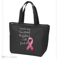 Cancer May Have Started The Fight But I Will Finish It Gift Tote Bag thumb 3