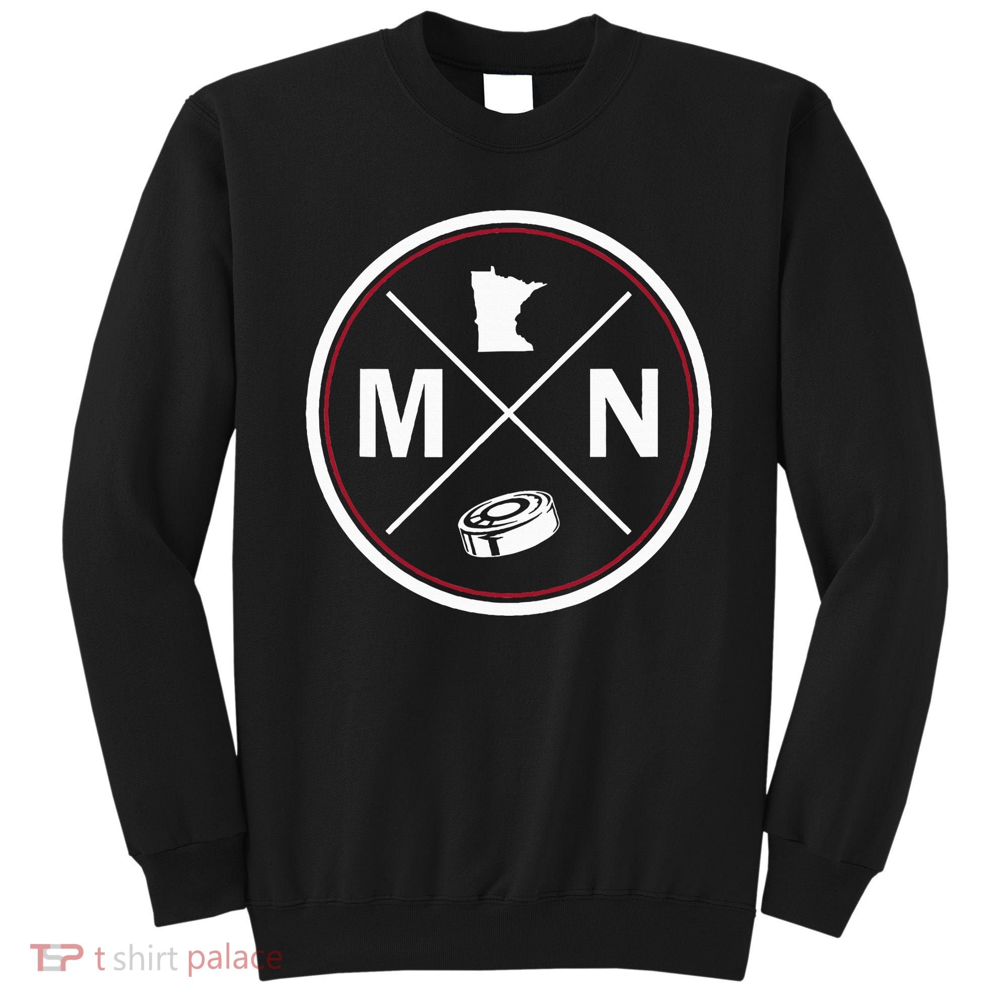 Classic Minnesota Hockey MN Outline Sweatshirt