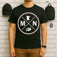 Classic Minnesota Hockey MN Outline T-Shirt thumb 6