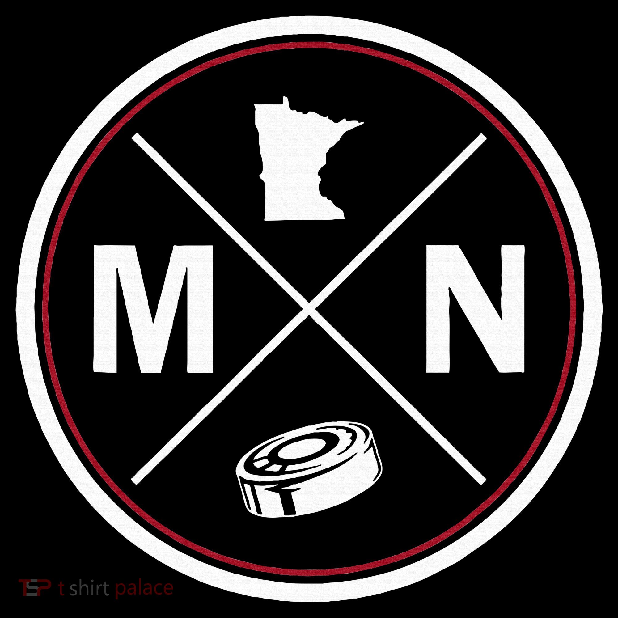 Classic Minnesota Hockey MN Outline Women's Hoodie