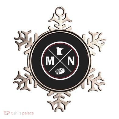 Classic Minnesota Hockey MN Outline Ornament