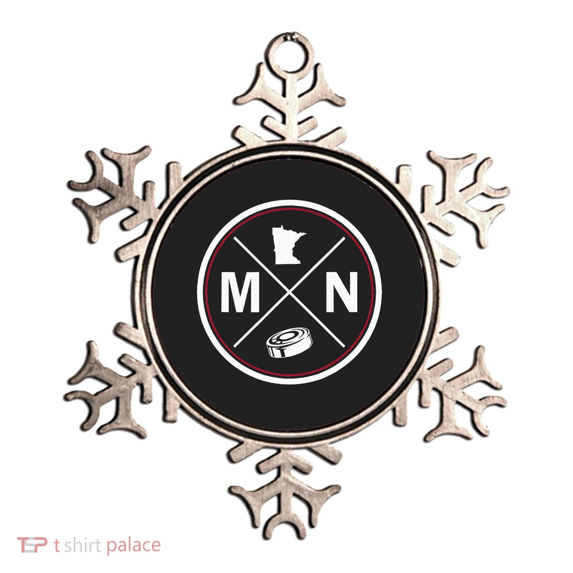 Classic Minnesota Hockey MN Outline Ornament