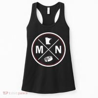 Classic Minnesota Hockey MN Outline Women's Tank Top thumb 0