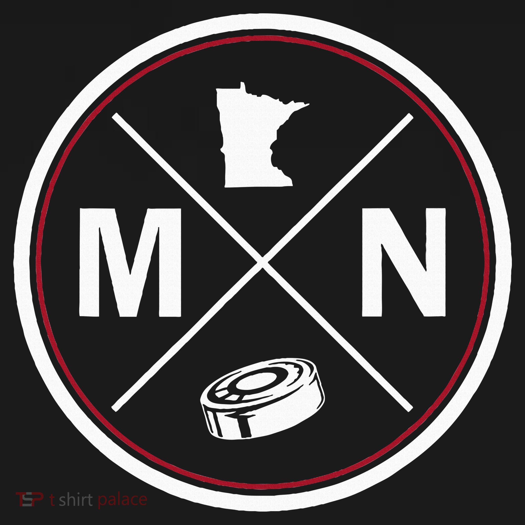 Classic Minnesota Hockey MN Outline Women's Tank Top