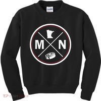 Classic Minnesota Hockey MN Outline Kids Sweatshirt thumb 0