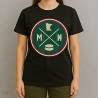 Classic Minnesota Hockey MN Outline T-Shirt thumb 4