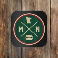 Classic Minnesota Hockey MN Outline Coaster thumb 0