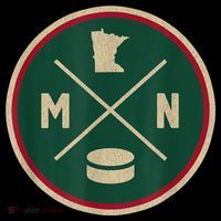 Classic Minnesota Hockey MN Outline Women's Hoodie thumb 2