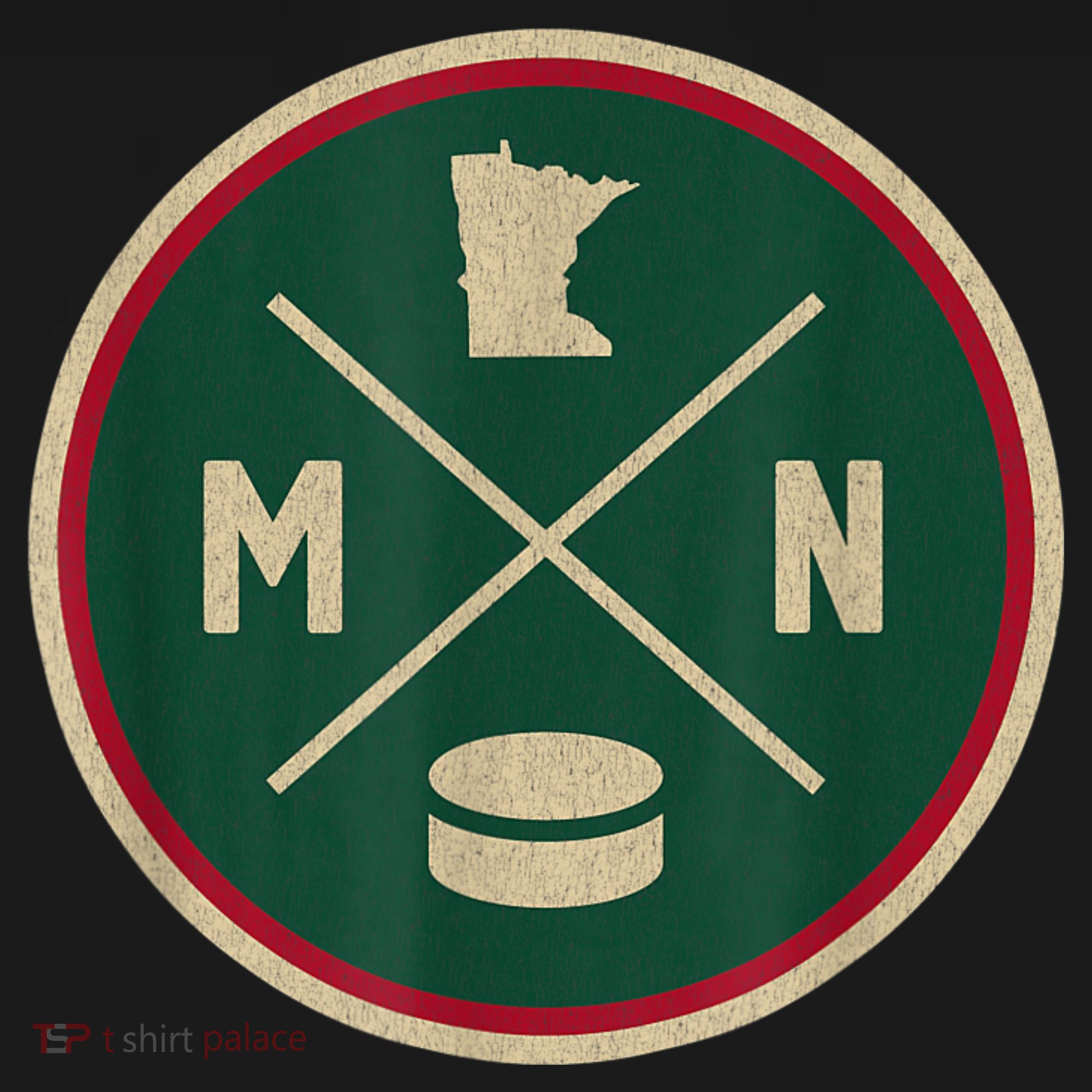 Classic Minnesota Hockey MN Outline Mousepad