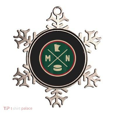 Classic Minnesota Hockey MN Outline Ornament