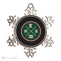 Classic Minnesota Hockey MN Outline Ornament thumb 0