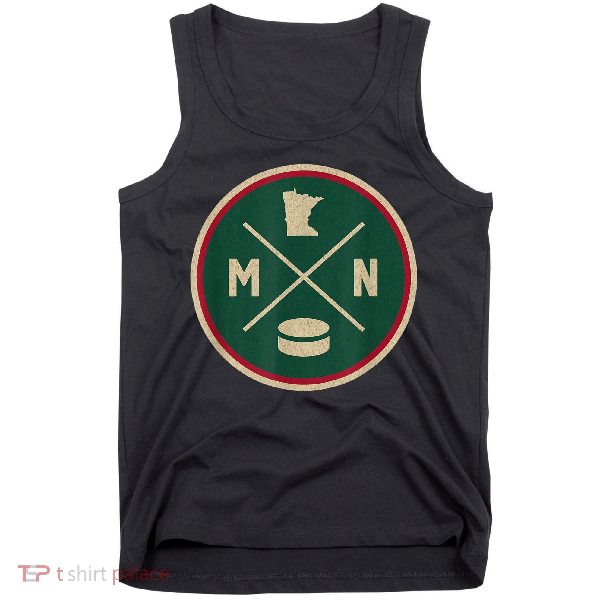 Classic Minnesota Hockey MN Outline Tank Top