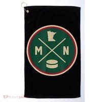 Classic Minnesota Hockey MN Outline Golf Towel thumb 0