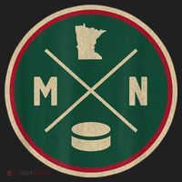 Classic Minnesota Hockey MN Outline Golf Towel thumb 3