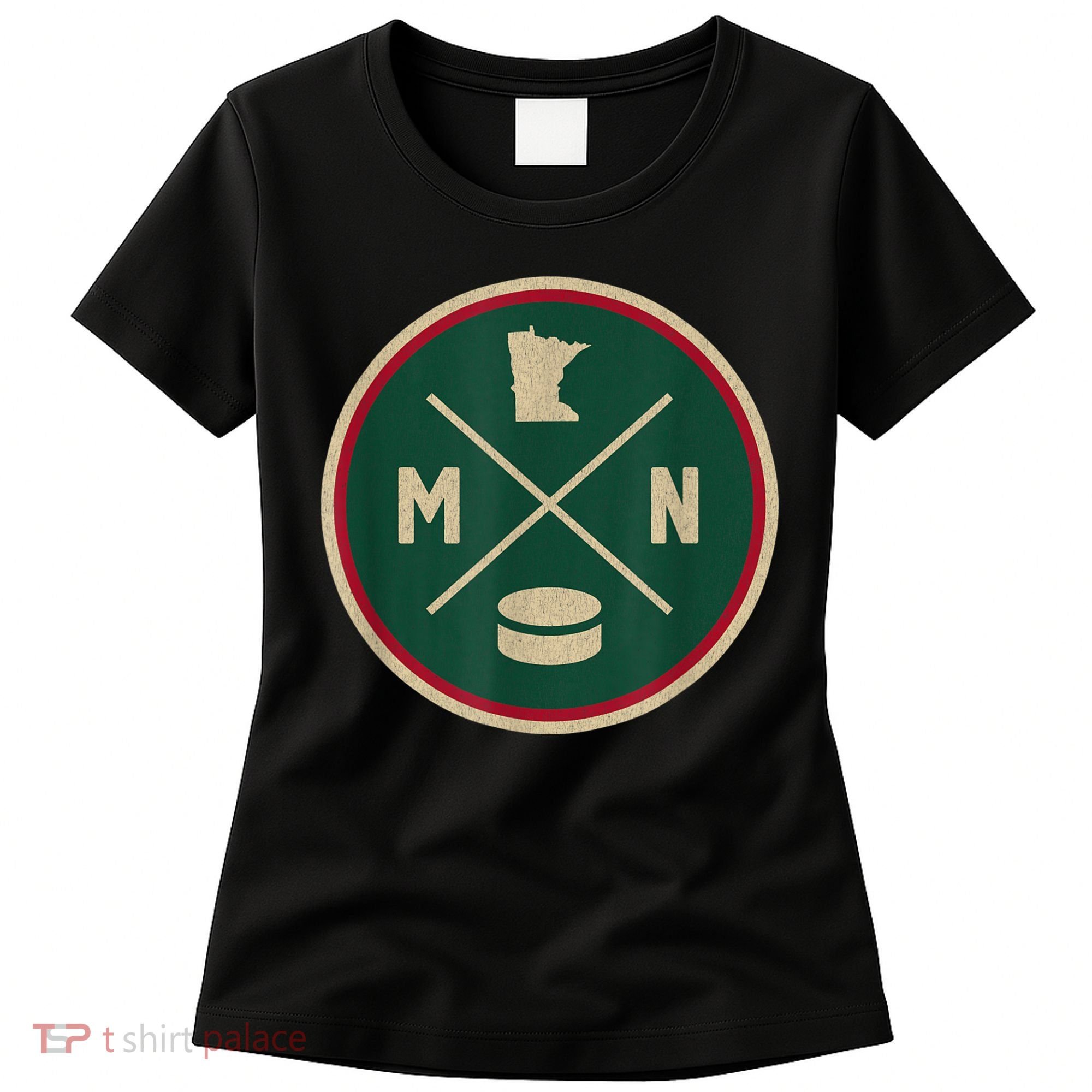 Classic Minnesota Hockey MN Outline Women's T-Shirt