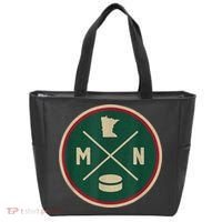 Classic Minnesota Hockey MN Outline Tote Bag thumb 0