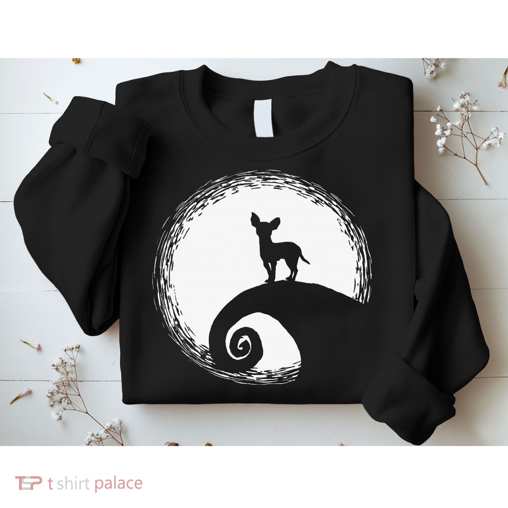 Chihuahua Moon Halloween Costume for Dog Lovers Sweatshirt