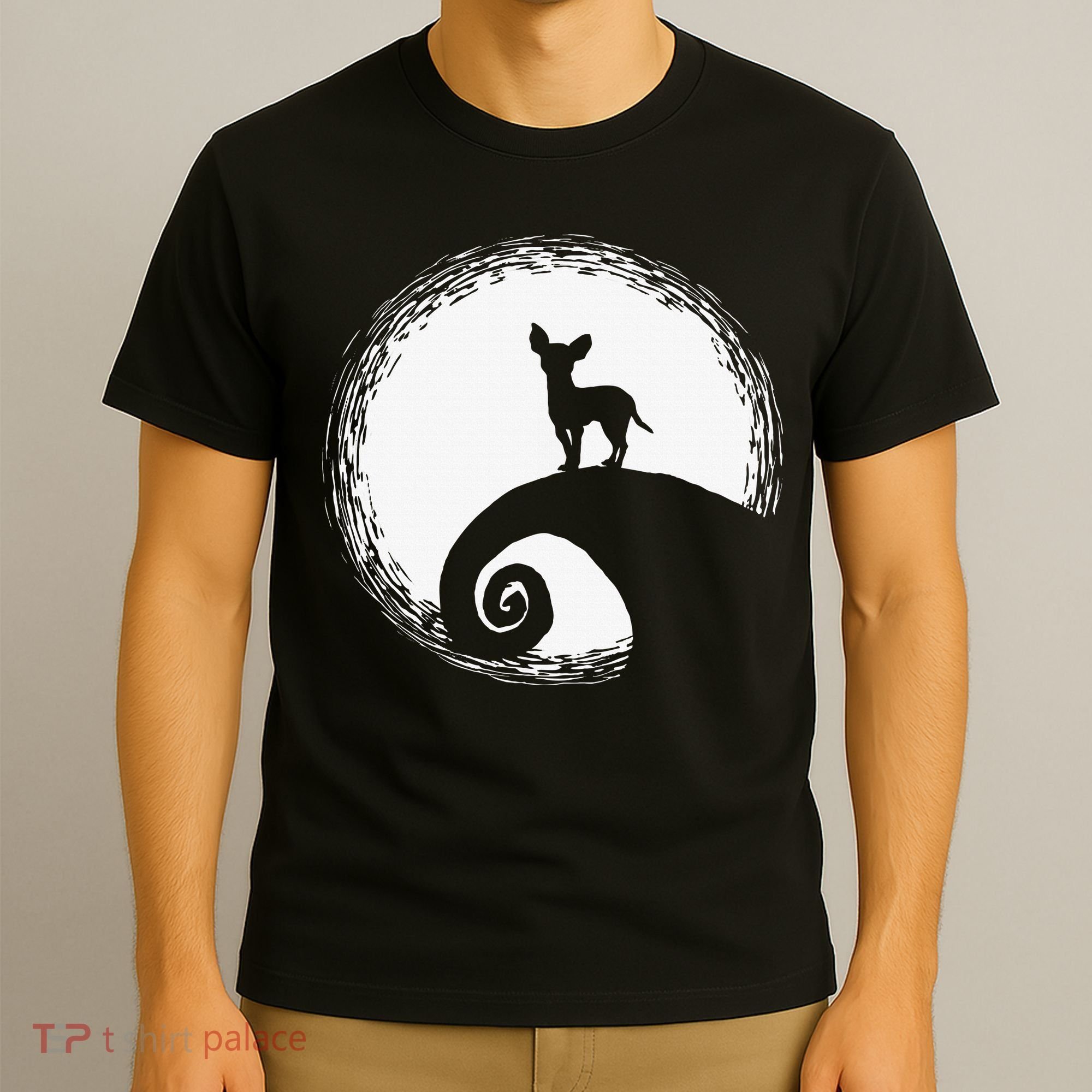 Chihuahua Moon Halloween Costume for Dog Lovers T-Shirt