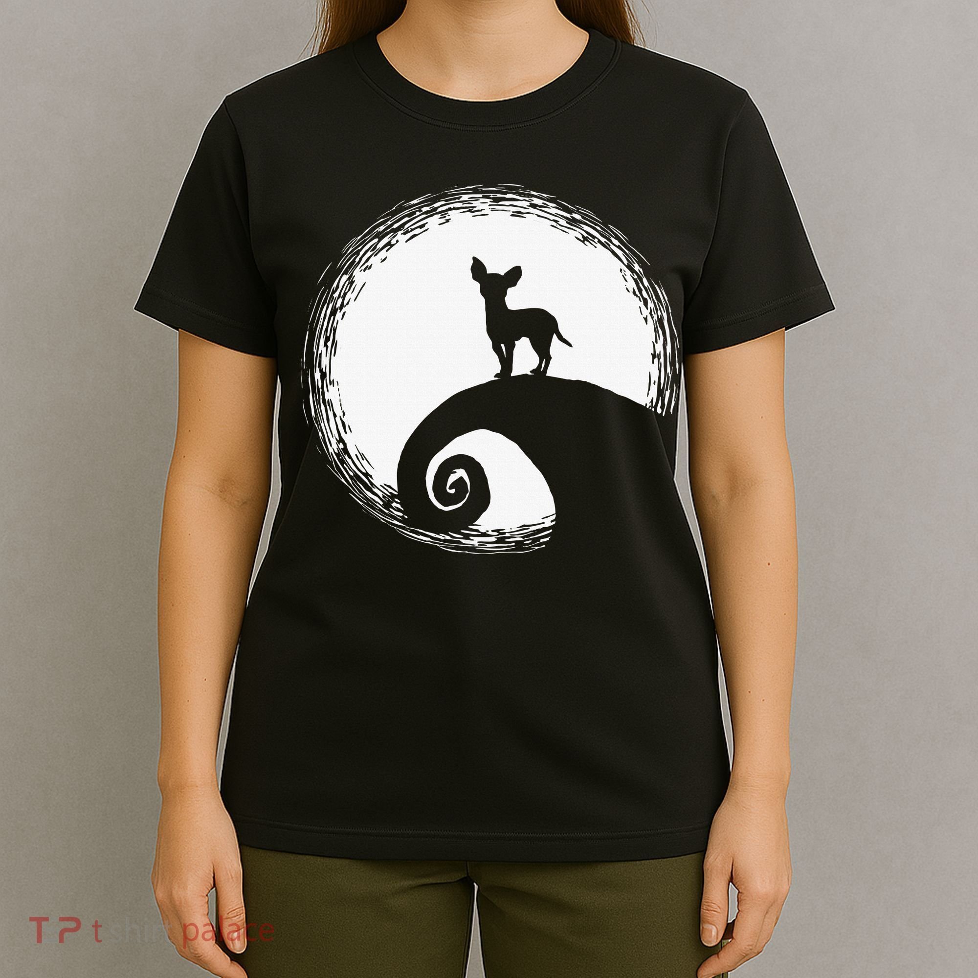Chihuahua Moon Halloween Costume for Dog Lovers T-Shirt