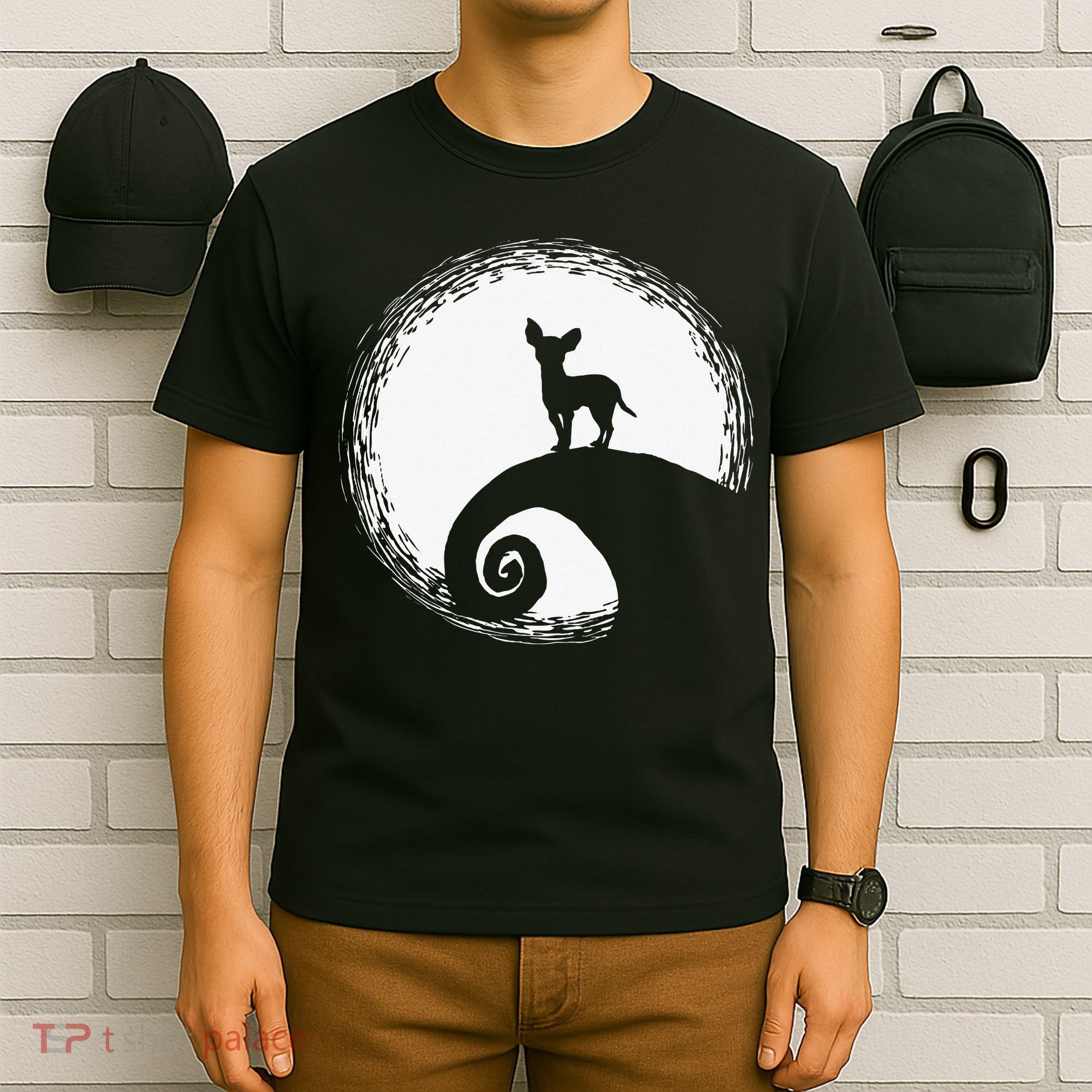 Chihuahua Moon Halloween Costume for Dog Lovers T-Shirt