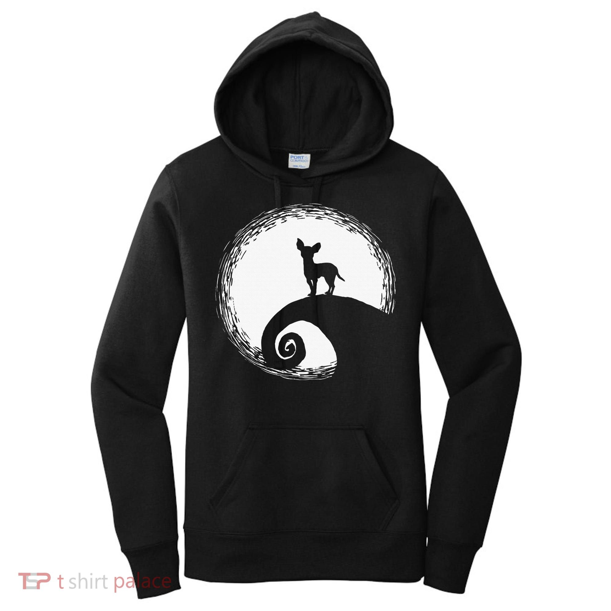 Chihuahua Moon Halloween Costume for Dog Lovers Women's Hoodie