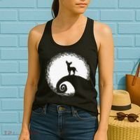 Chihuahua Moon Halloween Costume for Dog Lovers Women's Tank Top thumb 2