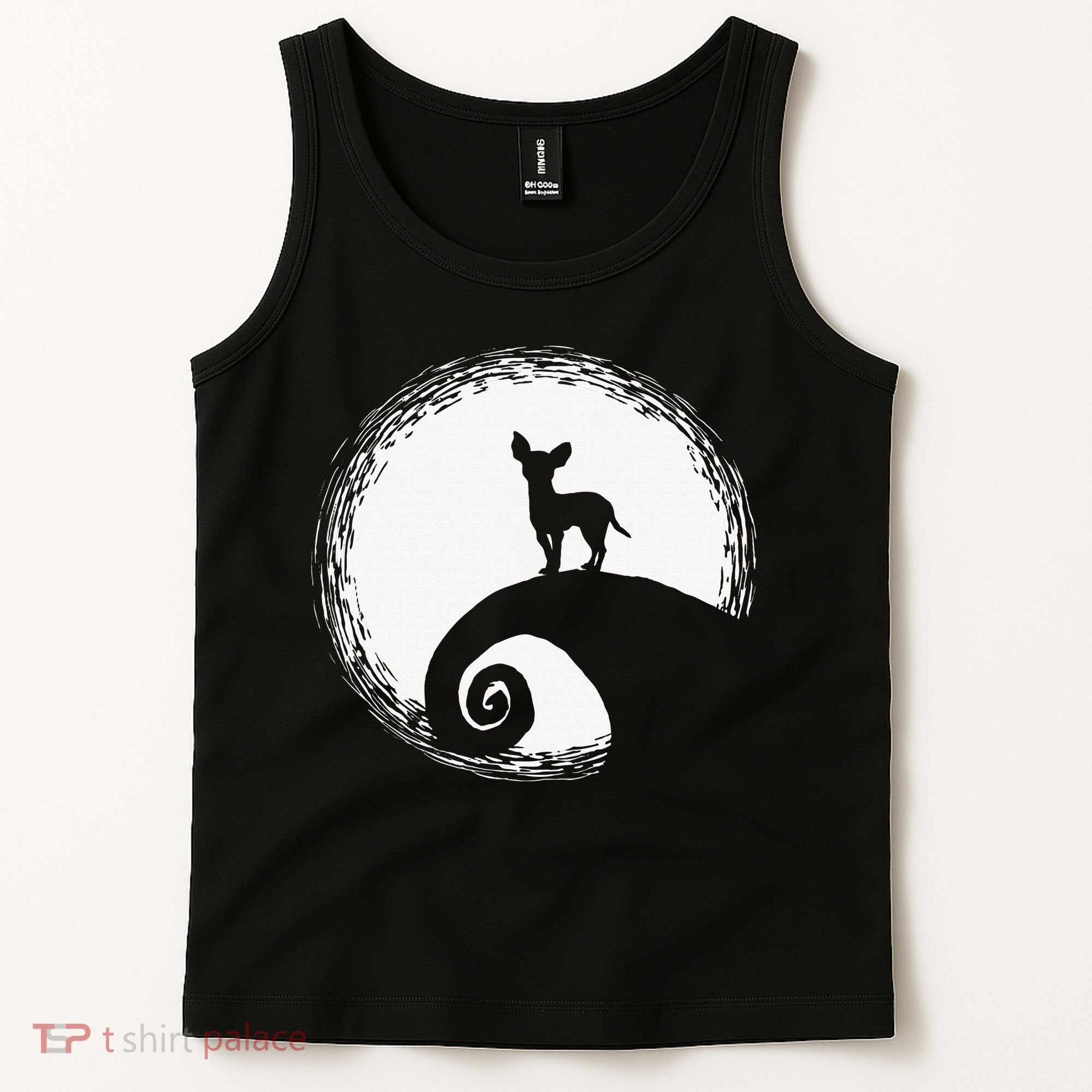 Chihuahua Moon Halloween Costume for Dog Lovers Tank Top