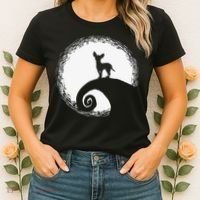 Chihuahua Moon Halloween Costume for Dog Lovers Women's T-Shirt thumb 2