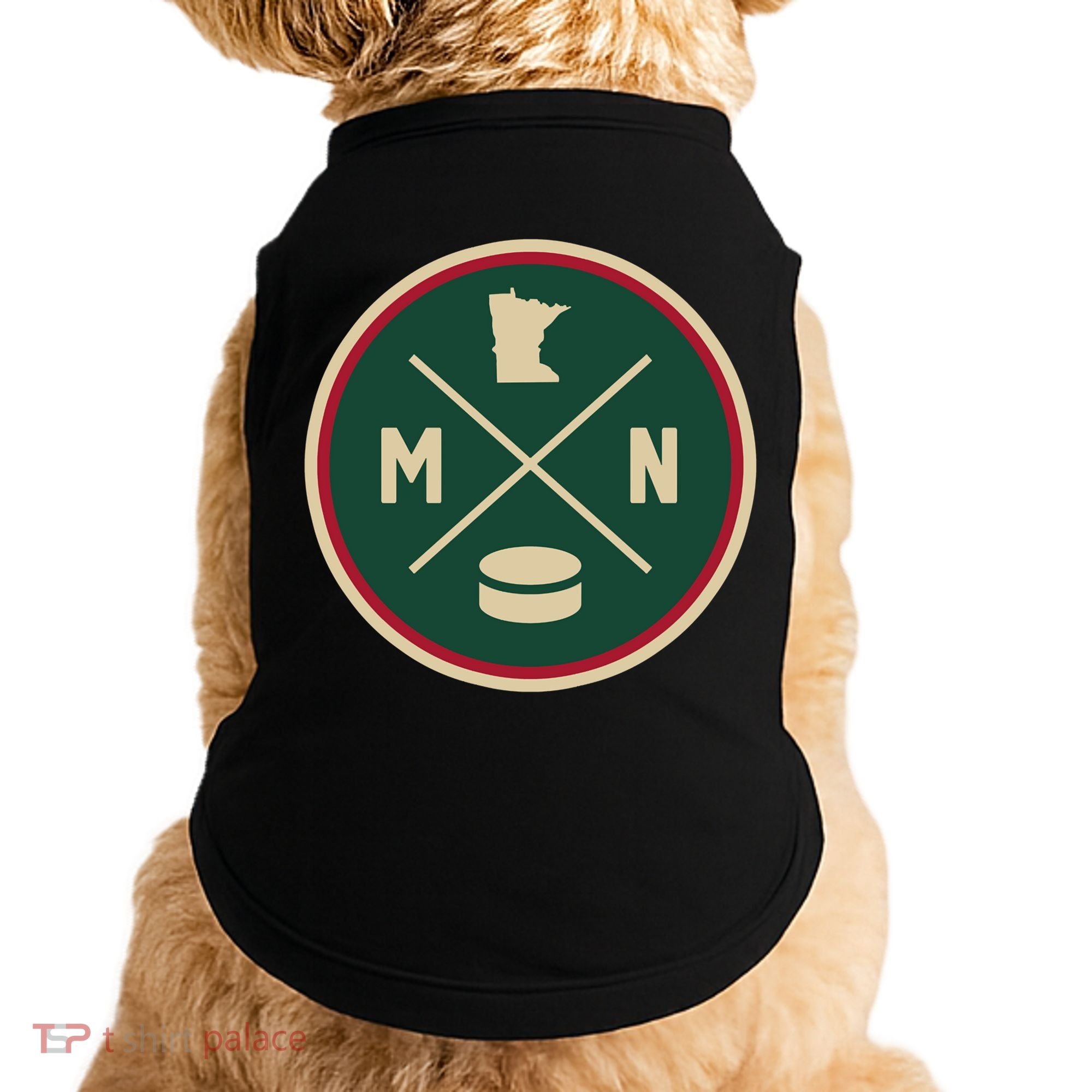 Classic Minnesota Hockey MN Outline Doggie Tank