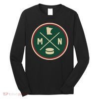 Classic Minnesota Hockey MN Outline Long Sleeve Shirt thumb 0