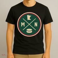Classic Minnesota Hockey MN Outline T-Shirt thumb 3