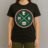 Classic Minnesota Hockey MN Outline T-Shirt thumb 4