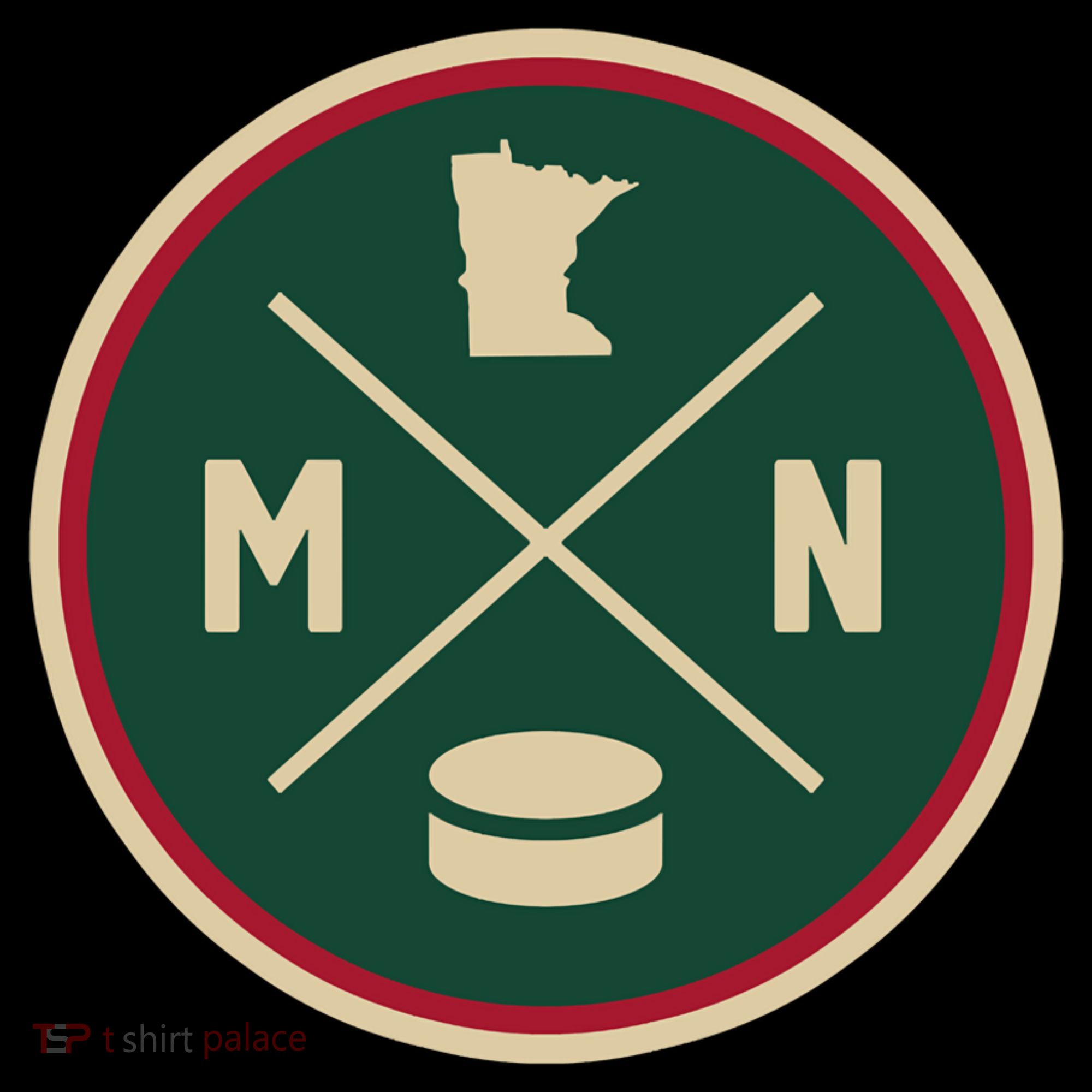 Classic Minnesota Hockey MN Outline Women's Hoodie