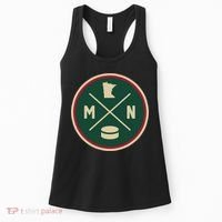 Classic Minnesota Hockey MN Outline Women's Tank Top thumb 0