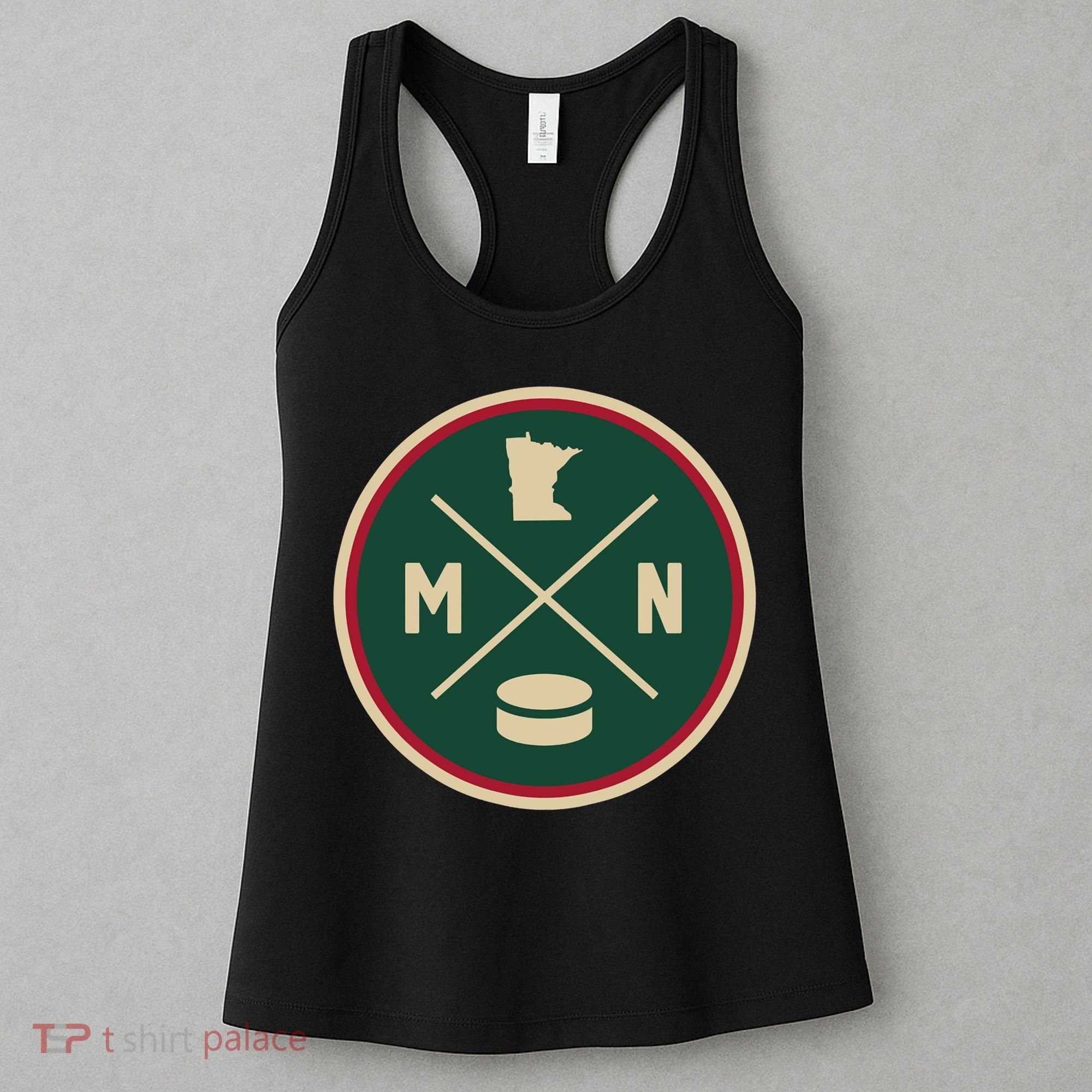 Classic Minnesota Hockey MN Outline Women's Tank Top