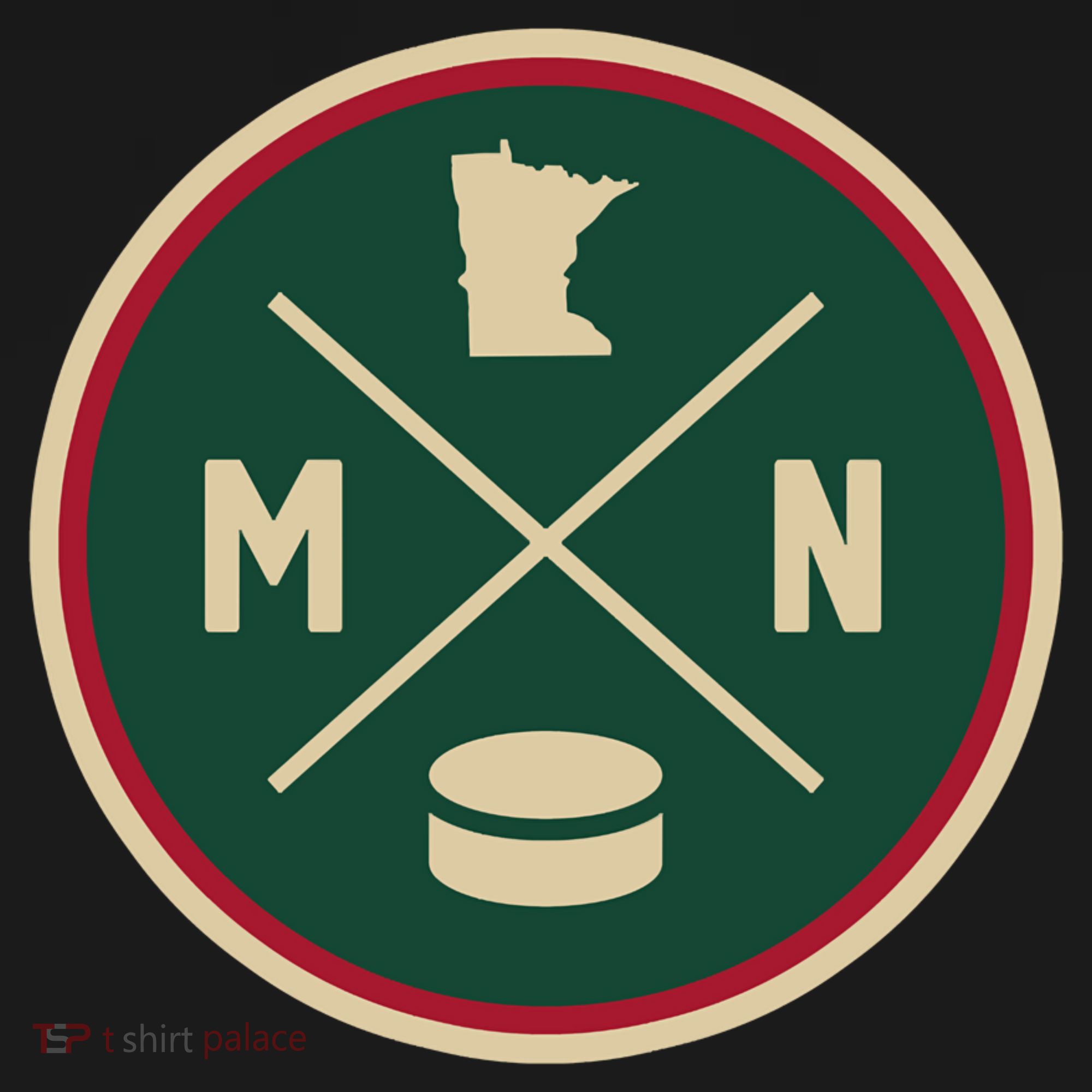 Classic Minnesota Hockey MN Outline Women's Tank Top
