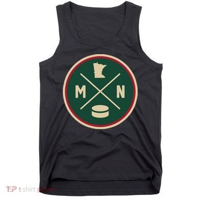 Classic Minnesota Hockey MN Outline Tank Top