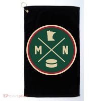 Classic Minnesota Hockey MN Outline Golf Towel thumb 0