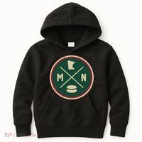 Classic Minnesota Hockey MN Outline Kids Hoodie thumb 0