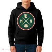 Classic Minnesota Hockey MN Outline Kids Hoodie thumb 4