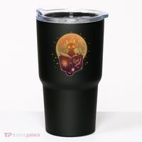 Cute Mystical Halloween Book Of Spells Cat Tumbler thumb 0