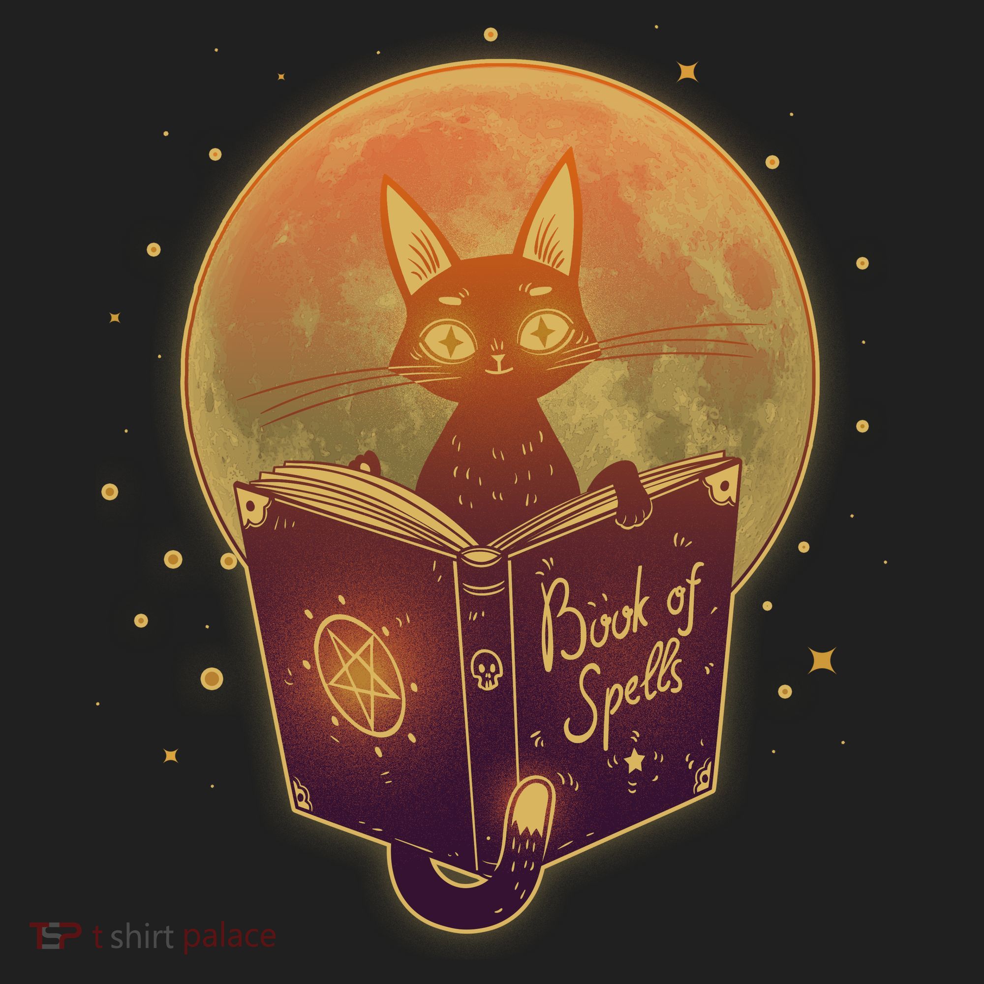 Cute Mystical Halloween Book Of Spells Cat Tumbler