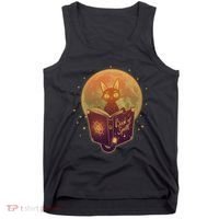 Cute Mystical Halloween Book Of Spells Cat Tank Top thumb 0