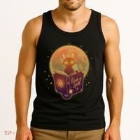 Cute Mystical Halloween Book Of Spells Cat Tank Top thumb 3