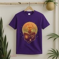 Cute Mystical Halloween Book Of Spells Cat T-Shirt thumb 2