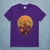 Cute Mystical Halloween Book Of Spells Cat T-Shirt thumb 5