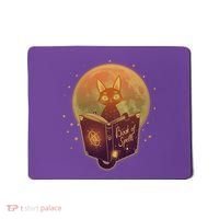 Cute Mystical Halloween Book Of Spells Cat Mousepad thumb 0