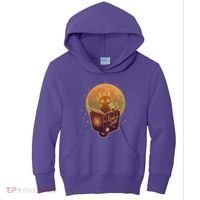 Cute Mystical Halloween Book Of Spells Cat Kids Hoodie thumb 0